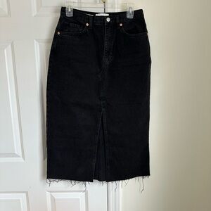 MANGO Denim Midi Skirt